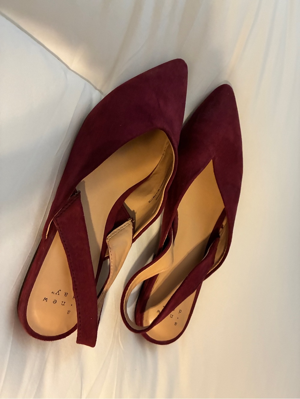Target Women's Pointed Slingback Flats in Burgundy